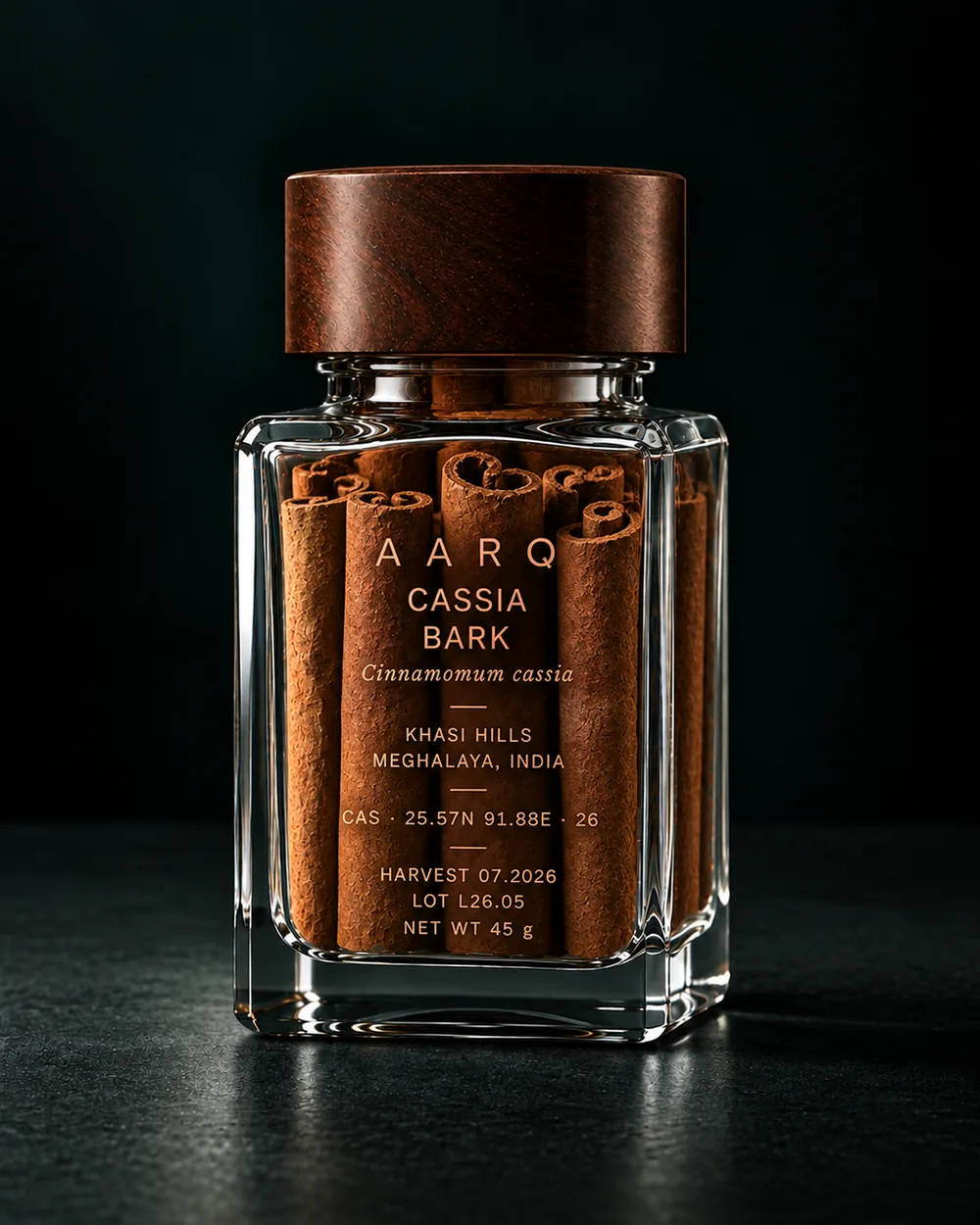 AARQ Cassia Bark in its glass jar